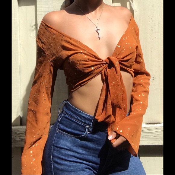 Tops - “Mara” Knot-Tie Crop Top